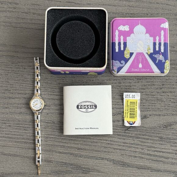 Vintage LADIES FOSSIL WRIST WATCH, QUARTZ ,ES-9439 New In Original Box With Tags main image 13